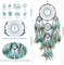 Large Dream Catchers,Boho Handmade Woven Turquoise Dream Catcher Wall Hanging Ornament for Bedroom Living Room Apartment Wedding Party Decor, Festival Blessing Gift (Turquoise)